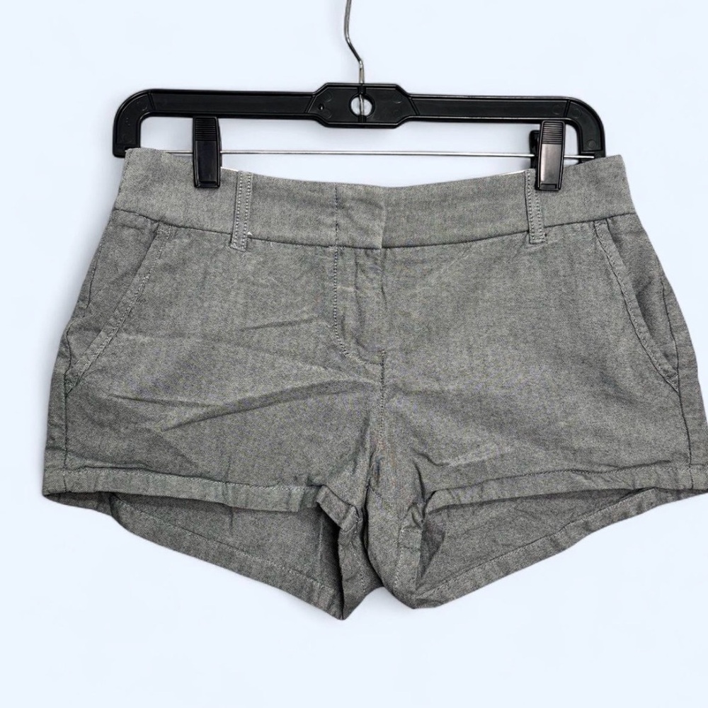 J.Crew Gray Cotton Chino Shorts Womens Sz 2 Preppy Classic Casual Summer